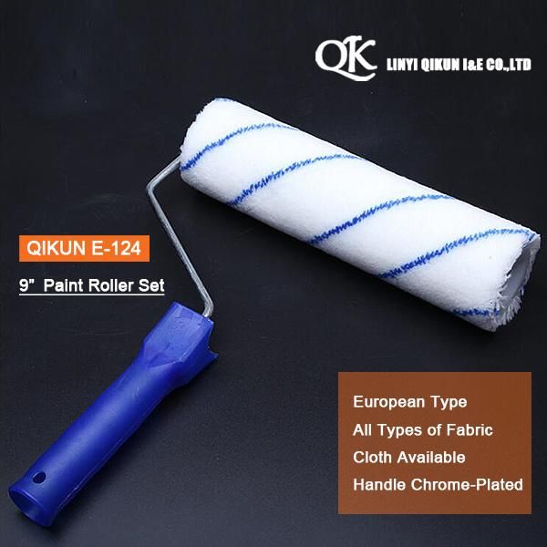 E-120 Hardware Decorate Paint Hand Tools Acrylic Polyester Mixed Yellow Double Strips 9" Paint Roller