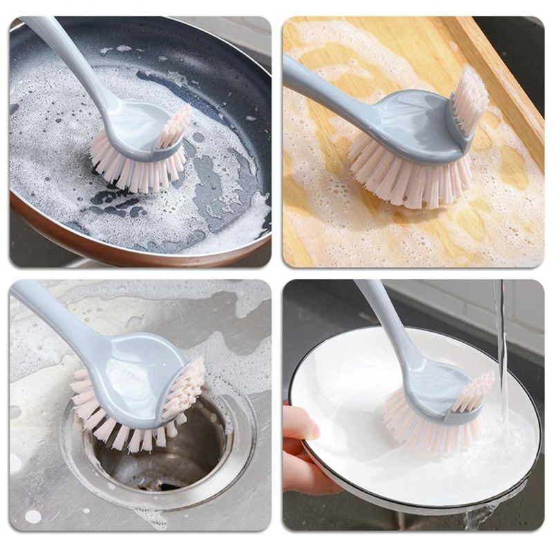 2-Sided Kitchen Cleaning Brush Scrubber Dish Washing Brush Scrub Brush for Pot Pan Sink