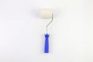 2020 White Polyester Fiber Roller Blue Plastic Handle Paint Roller Brush