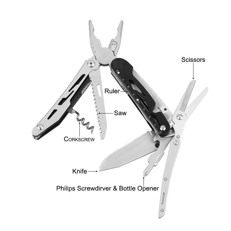 Stainless Steel Multi Function Tool Multitools Multi Function Plilers with Scissors (#8514)