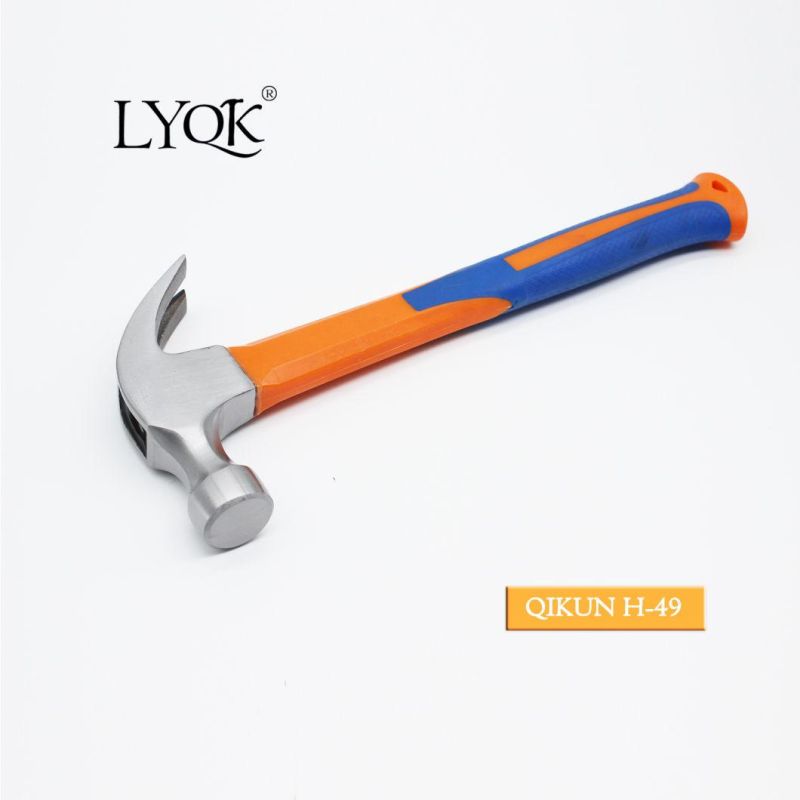 H-49 Construction Hardware Hand Tools Steel Handle One Piece Incorporated Claw Hammer