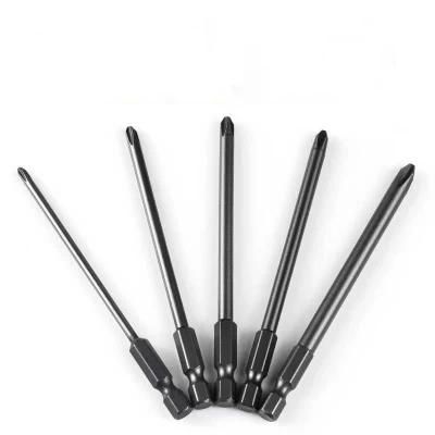 Wholesale Price 100mm Slotted and Phillips Head Hexagon Handle Lengthened S2 Screwdriver Bit