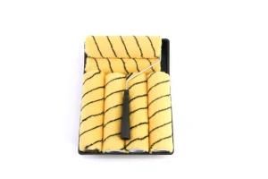 Yellow Polyester Fiber Roller Black Plastic Handle Paint Roller Brush Set