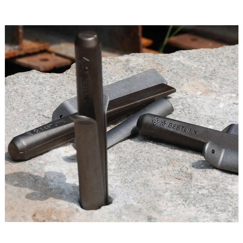 Traditional Rock Break Tool Wedges and Shims to Split Stone