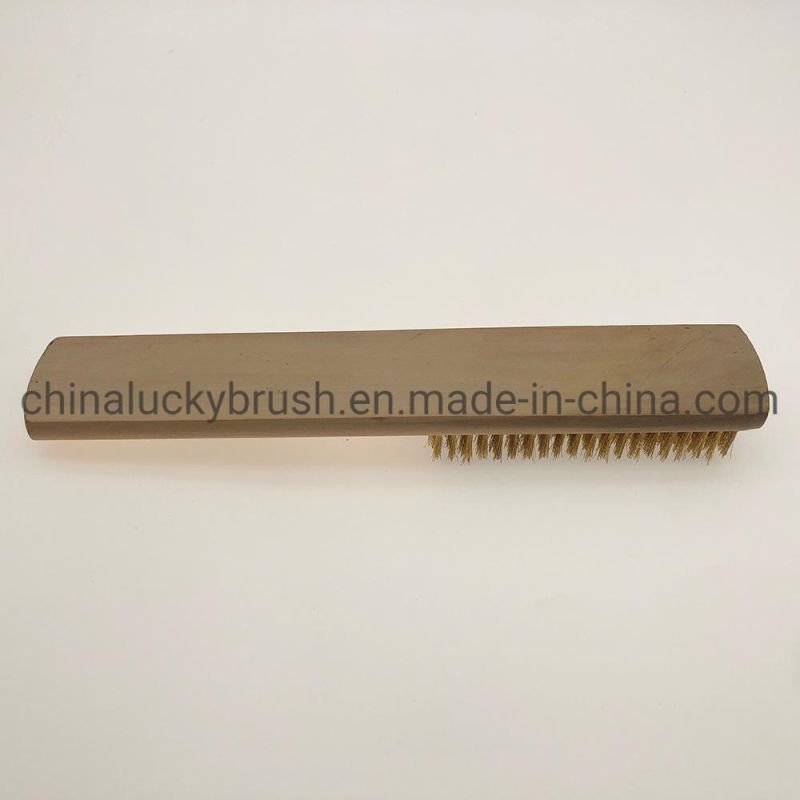 Wooden Handle Brass Wire Cleaning or Polishing Brush (YY-951)