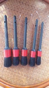 Hot Sell Black Wooden Handle Wax Brush Chalk Brush Round Brush Set