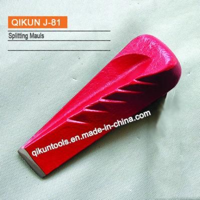 J-81 Construction Hardware Hand Tools Red Color Plastic Sprayed Splitting Maul Axe Head