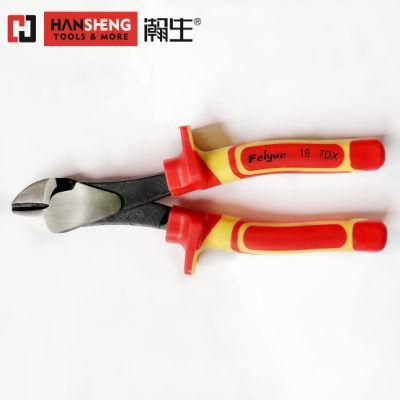 Professional Hand Tool, Hardware, Made of Cr-V, VDE Combination Pliers, TPE Handle with VDE Certificate