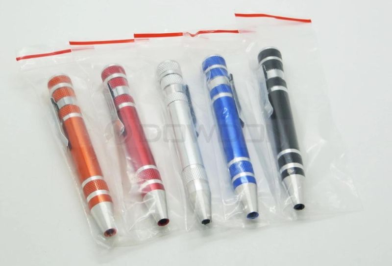 8 in 1 Aluminum Precision Multi-Tool Screw Driver Portable Screwdriver Set Pen Style Repair Tools Hand Tool