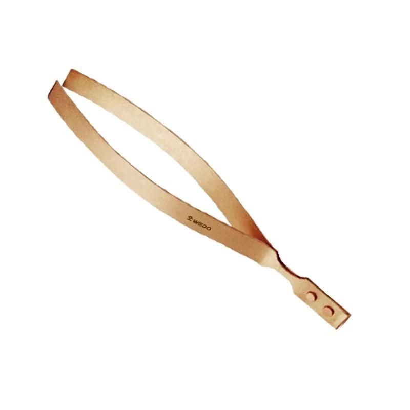 WEDO Beryllium Copper Non Sparking/Magetic Tweezers, Flat Nose