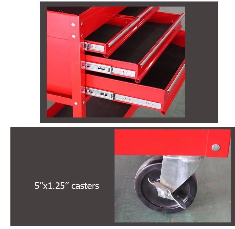 Repair Tool Car Auto Storage Rack Self-Locking Drawer Cabinet Heavy Duty Supply Cart