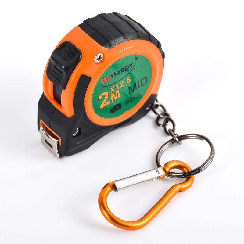 Small Key Chain Mini Tape Measure Retractable Measuring Tape 2m/6FT, Metric and Inch, Double Colored