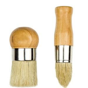 Chalk Paint Wax Brush 100 Natural Bristles Ergonomic Wood Handle Brush