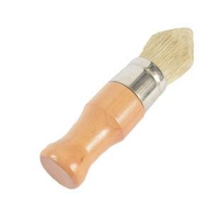 Boar Hair Bristle Wall Chalk Round Head Paint Brush with Wooden Handle