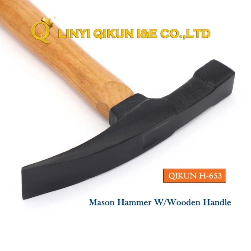 H-651 Construction Hardware Hand Tools Mason Hammer with Wooden Handle