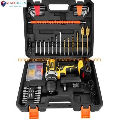 57PCS Household Tool Set with 21V Impact Lithium Electric Drill Kit