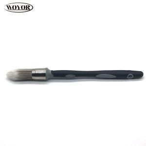 Round Brush with Tapperd Filament Hair and Plastic Handle Round Painting Brush Tool