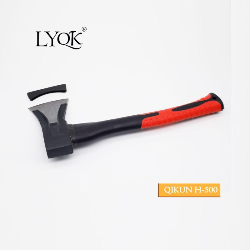 H-405 Construction Hardware Hand Tools Fiberglass Rubber Handle German Type Bricklayer Mason Hammer