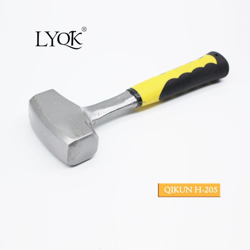 H-205 Construction Hardware Hand Tools Plastic Coated Handle German Type Stoning Stone Hammer