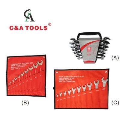 Carbon Steel Double Open End Wrench Set