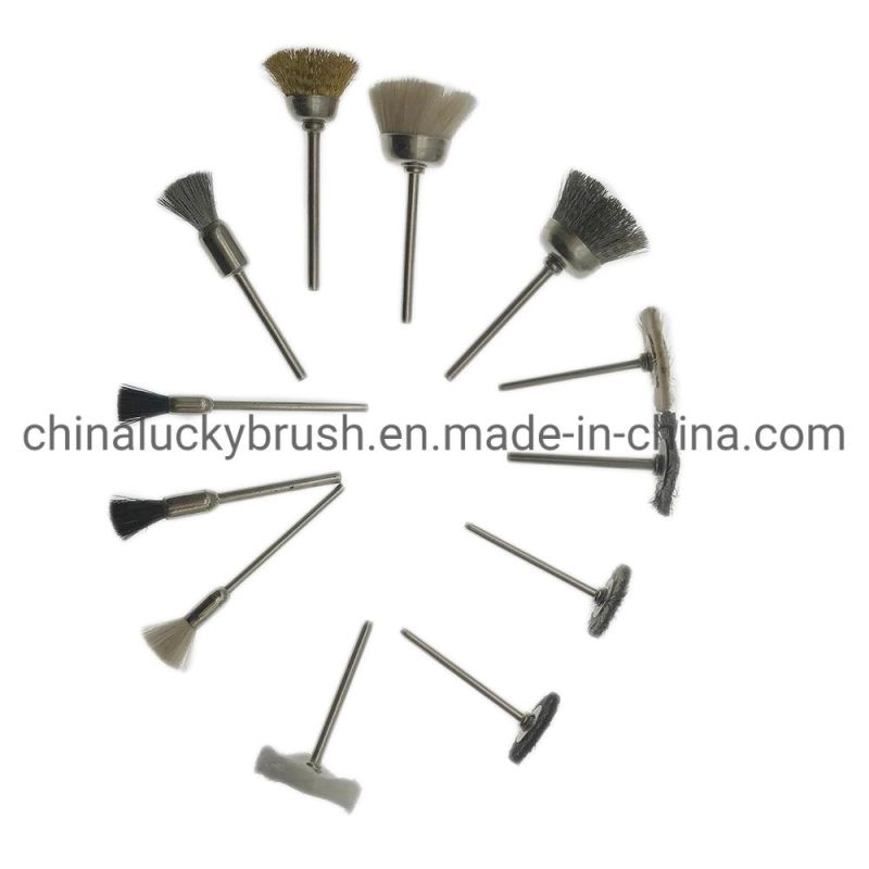 Mini End Brush for Polishing/Mini Wire Wheel Cup Brush Small Machine Hole Mold Cleaning Brush (YY-771)