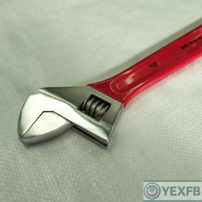 Stainless Steel Adjustable Wrench with Rubber Handle, 12&quot;, SS304/420/316