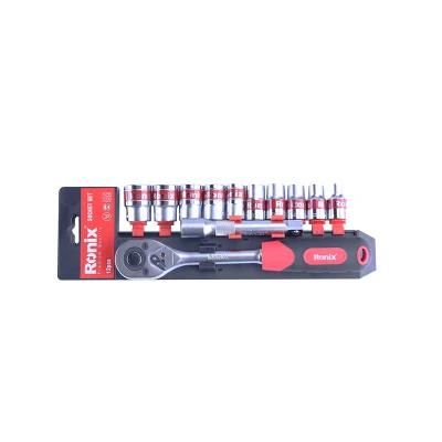 Ronix Model Rh-2643 Hand Tools Set Multi Functional CRV Material 12PCS Socket Sets Ratchet Wrench