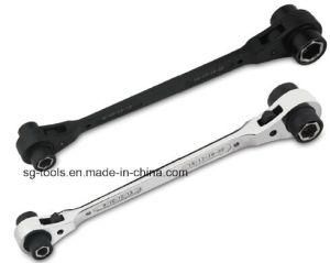 8 in 1 Ratchet Socket Wrench Black Finish, Matt Finish