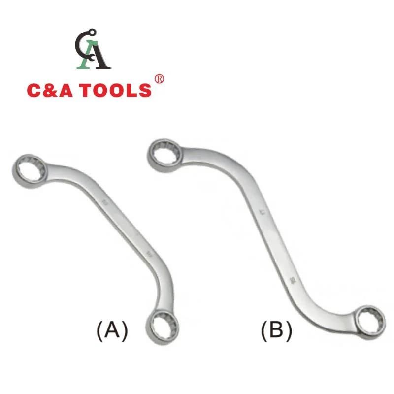 Carbon Steel Abnormal Shape Double Offset Ring Wrench