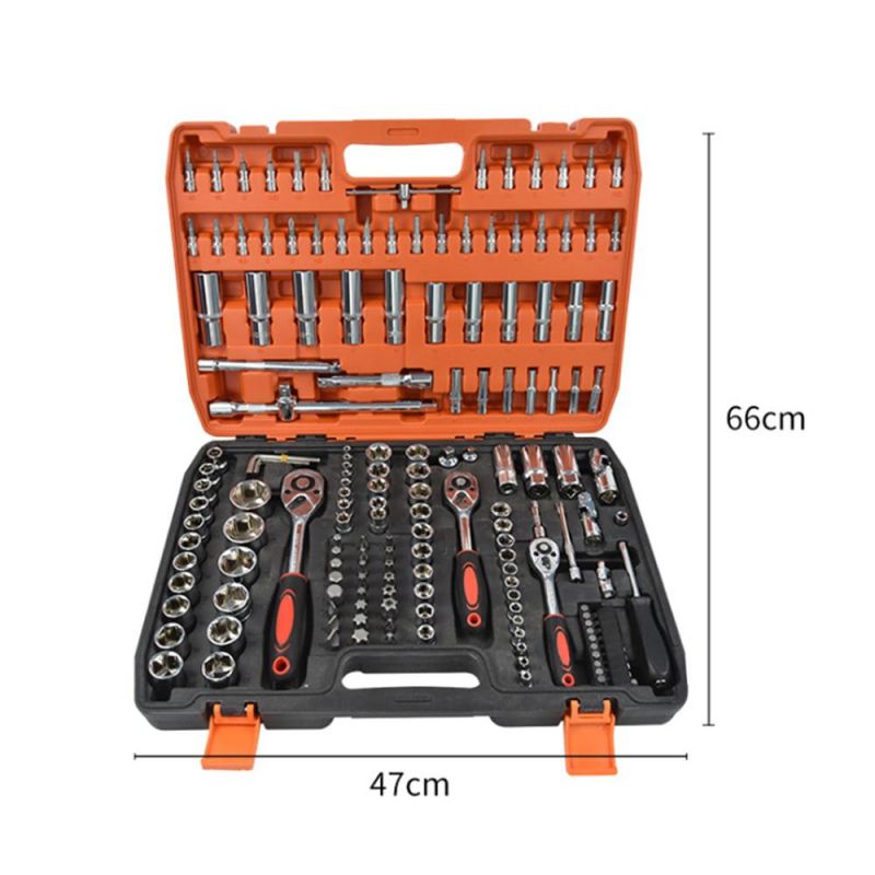 172 PCS Cabinet Tools Hand Box Socket Wrench Case Kit Hardware Auto Repair Automotive Sets Tool Set