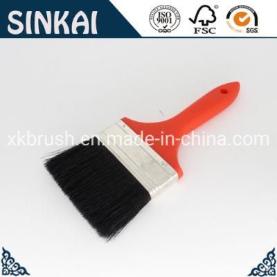 Colombia Red Plastic Handle Black Bristle Paint Brush