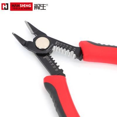 Combination Pliers, Made of Carbon Steel, Pearl-Nickel Plated, PVC Handles, Cr-V, Round Nose Pliers, Diagonal Cutting, 6&quot;, 7&quot;, 8&quot;160mm, 180mm, 200mm