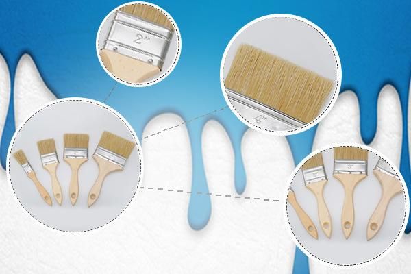 China Hot Selling Wooden Handle Paint Brush with Bristle