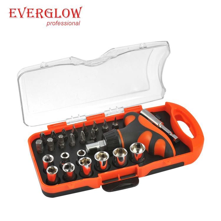25PC Ratchet Screwdriver & Bits Set