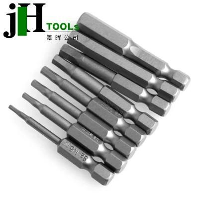 Hot Selling Hexagon Head Wrench Drill Bit Set Metric S2 Steel Hex Bits Set for Assembling Furniture Screwdriver Bits Set