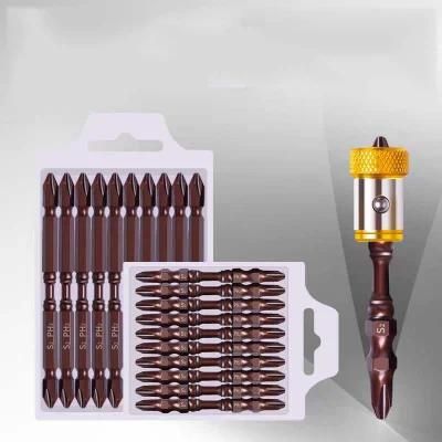 Ex Factory Price Wholesale Taiwan S2 Anti-Slip Magnetic 1/4 Hex Shank Cross Head Power Screwdriver Bits