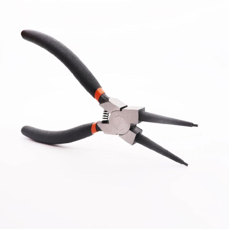 Professional Black PVC Handle Screw-Thread Steel Sharp-Nose Pliers