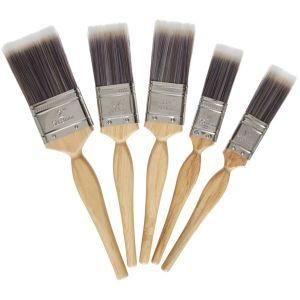 1.5 Inch Professional 100% High Quality Srt Filament Laser Engraved Beech Wood Handle Angle Paint Brush