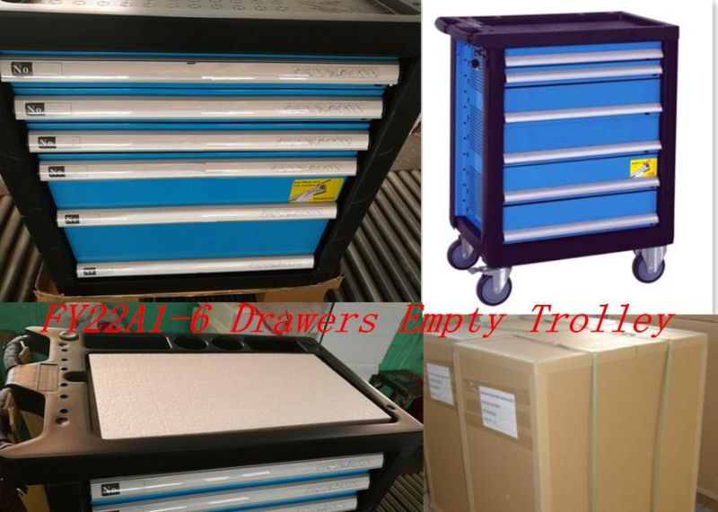 6 Drawers Blue Color Heavy Duty Empty Trolley (FY06A1)