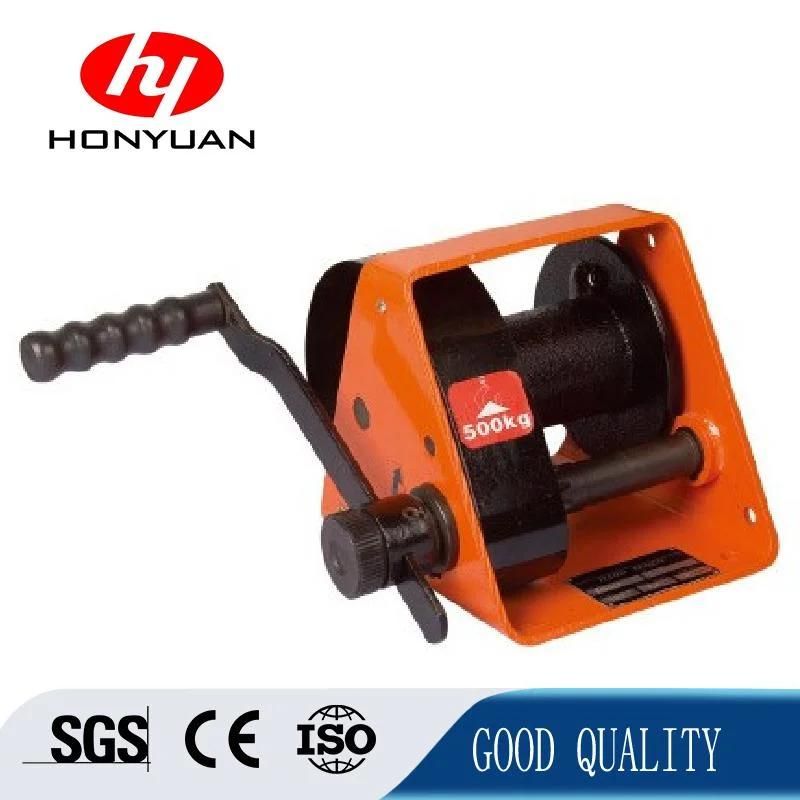 500kg Wire Rope Worm Gear Hand Winch