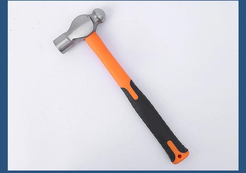 Plastic-Coated Handle Hammer Multipurpose Hammer 45# Steel Nail Installation Round Head Hammer