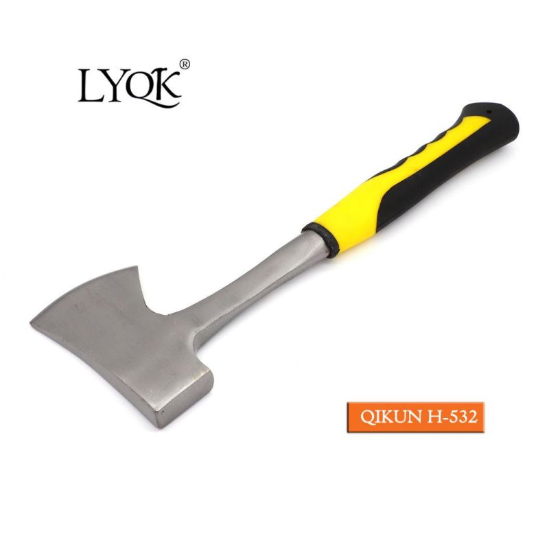 H-537 Construction Hardware Hand Tools Plastic Rubber Handle Hammer Axe