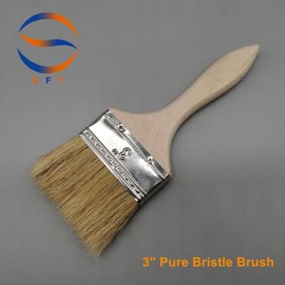 3 Inch 45mm Bristle Length Pure Pig Hair Paint Brushes