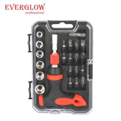 23PC T-Handle Ratchet Screwdriver Set