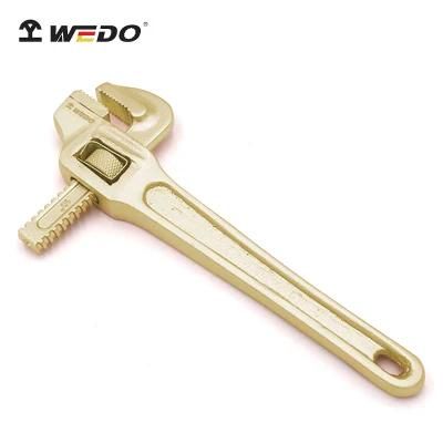 Wedo Popular Non Sparking Aluminium Bronze Bent Type Pipe Wrench