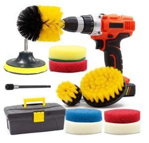 Drill Brush Attachments Set, Scrub Pads &amp; Sponge, Power Scrubber Brush with Extend Long
