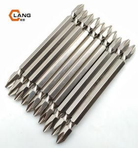 Double End Nickel Plated Finish S2 pH2 100mm Screwdriver Bits