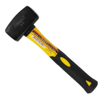 2lb Forged Carbon Steel Club Hammer Stoning Hammer with Fiberglass Shaft