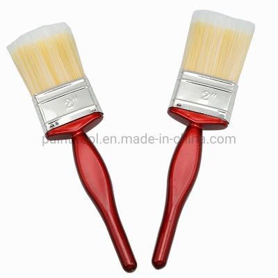 Natural Bristle with Pet Filament Flat Paint Brush with Wooden Handle