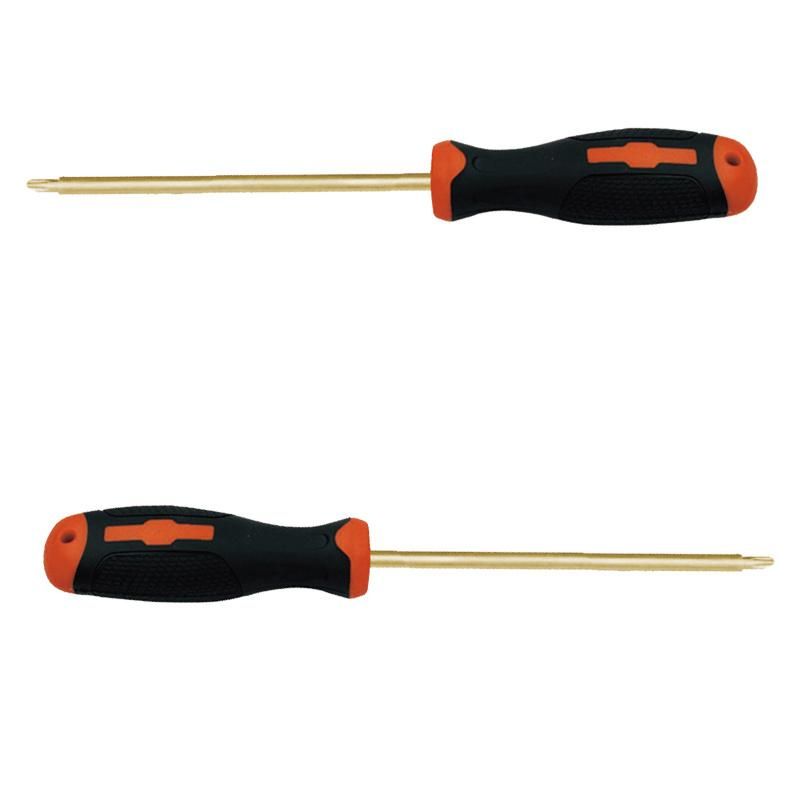 WEDO Non-Sparking Screwdriver Aluminium Bronze Torx/Star Screwdriver Double Color Anti-Slip Handle